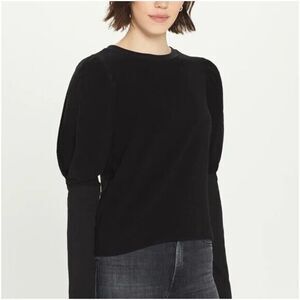 NWOT  170.00GOLDIE REVERSE FRENCH TERRY PUFF SLEEVE SWEATSHIRT Large
